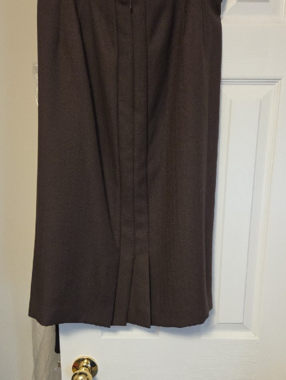 Tahari Golden Mustard Tailored Women's Blazer Jacket and Matching Brown Skirt - Picture 6 of 6
